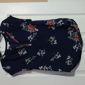 Floral Blue Blouse